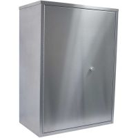 Omnimed Stainless Maxi Narcotic Cabinet Double Door, Ambi-Top, 4 Adj. Shelves, 22"Wx12"Dx30"H