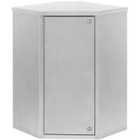Omnimed Corner Single Door Narcotic Cabinet with 4 Shelves, 22-3/4"W x 15-5/8"D x 24"H
