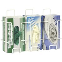 Omnimed Deluxe Triple Wire Glove Box Holder, White, 1/PK