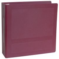 Omnimed 1-1/2" Molded Ring Binder, 3-Ring, Side Open, Holds 300 Sheets, Burgundy