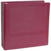 Omnimed 1-1/2" Antimicrobial Binder, 3-Ring, Side Open, Holds 300 Sheets, Burgundy