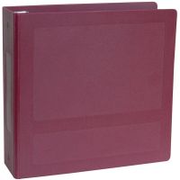 Omnimed 2-1/2" Molded Ring Binder, 3-Ring, Side Open, Holds 450 Sheets, Burgundy