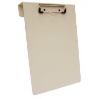 Omnimed Aluminum Overbed Clipboard, 9"W x 13-7/8"H, Beige Powder Coated