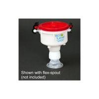 ECO Funnel EF-4-FLEX40 4" ECO Funnel with Cap Adapter, For Rieke FlexSpout Pails, Red Lid