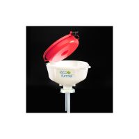 ECO Funnel 8" ECO Funnel With 70mm Cap Adapter, Red Lid