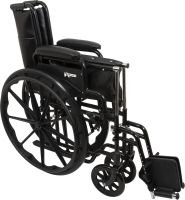 Wheelchair with 20" x 16" Seat, Flip-Back Desk Arms, Swing-Away Footrests