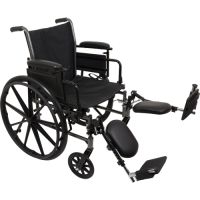 Wheelchair with 16" x 16" Seat, Flip-Up Height Adj Desk Arms, Elevating Legrests