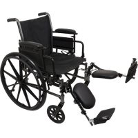 Wheelchair with 18" x 16" Seat, Flip-Up Height Adj Desk Arms, Swing-Away Footrests