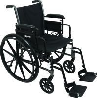 Wheelchair with Seat, Flip-Up Height Adj Desk Arms, Swing-Away Footrests