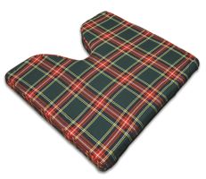 Coccyx Wheelchair Cushion Foam Plaid 16" x 18" x 2"