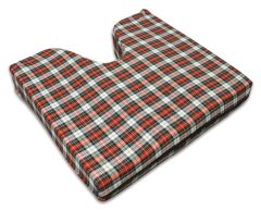 Coccyx Wheelchair Cushion Foam Plaid 16" x 18" x 3"