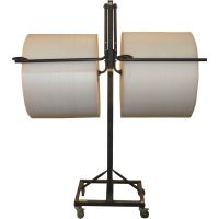 Bubble/Foam/Poly Dispenser, Floor Unit, Double Arm W/ Slide Cutter, 12" Material Width