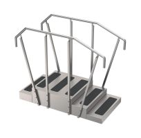 Stainless Steel Training Stairs, Small Double Sided, 5 Risers