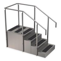 Stainless Steel Training Stairs, Single Sided, 4 Risers