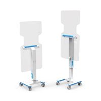 MyShield Mobile X-ray Barrier, 0.5 mm Pb Equivalent Protection, 24" W x 48" H Hourglass Panel, 62"-72" Adjustable Height
