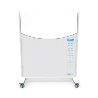 Nuclear Medicine Mobile X-ray Barrier, 1.0 mm Pb Equivalent Protection, 48" W x 24" H Panel