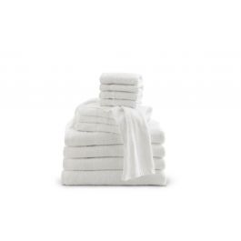 Bath Towel Terry Cloth White - 20 x 40, 5Lb, 1 Dozen