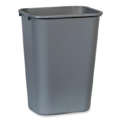 Rubbermaid Indoor Trash Can w/ No Lid, Gray Plastic, 10.25 Gal