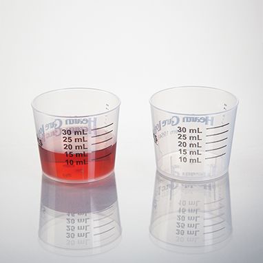 15ml 20ml 30ml Plastic Laboratory Test Graduated Container Liquid Measure  Cups 
