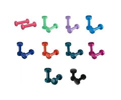 Vinyl-Coated Iron Dumbbells - 10 lbs - Pair-out of stock