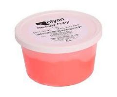 Rolyan Antimicrobial Hand Putty - 1 lb. - Medium-Soft Red