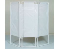 PVC Three-Panel Screen (White)