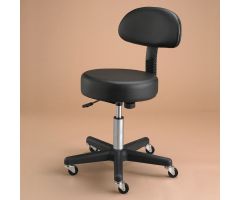 Pneumatic Therapy Stool with Backrest - Black