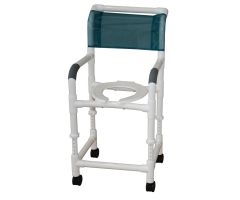 Adjustable Height Rolling Shower Chair - 22" Wide