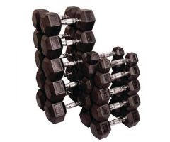 Individual Rubber Hex Dumbbell - 20 lbs.