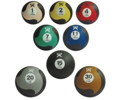 CanDo Rubber Medicine Balls - 20lbs, 11" Diameter - Silver