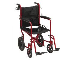 Drive Lightweight Expedition Aluminum Transport Chair - Red