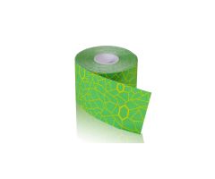 TheraBand Kinesiology Tape - 2" x 16.4' Roll - Electric Green/Yellow Print