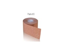 TheraBand Kinesiology Tape - 2" x 16.4' Rolls, 6 - Beige/Beige Print