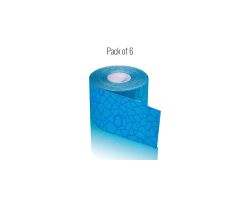TheraBand Kinesiology Tape - 2" x 16.4' Rolls, 6 - Blue/Blue Print