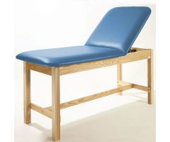 Adjustable Back Metron H-brace Treatment Table With Paper Holder and Cutter - Imperial Blue