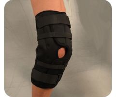 Hinged Knee Brace H.K.O. 11 - Anterior Closure X-Small D-Ring / Hook and Loop Strap Closure 12 to 13 Inch Knee Circumference 11 Inch Length Left or Right Knee