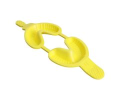 Acclean Dual Arch Fluoride Trays Foam Small With Hinge Yellow Disposable 100/Bx
