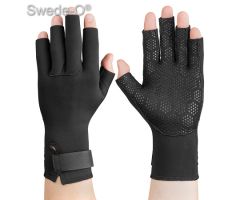 Arthritis Glove Swede-O Thermal Arthritic Open Finger Medium Over-the-Wrist Hand Specific Pair Stretch Fabric