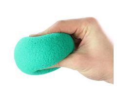 CanDo memory foam hand ball, 3.5" diameter, green (medium), dozen