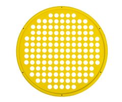 CanDo extension/flexion web, yellow, latex-free, 14"