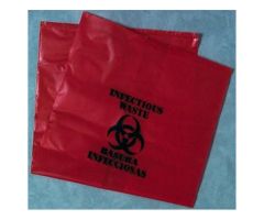Biohazard Bag 15x9x31" Red Polyethylene 100/Ca