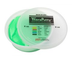 TheraPutty exercise putty, green, 6 ounce
