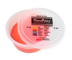 TheraPutty exercise putty, red, 3 ounce
