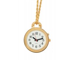 1 Button Pendant Talking Watch - Gold With 27" Chain
