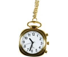 Talking Atomic Pendant Watch with Gold Chain