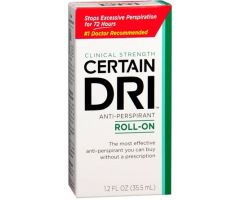 Antiperspirant / Deodorant Certain Dri Roll-On 1.2 oz. Unscented