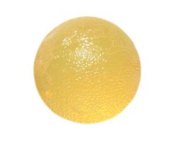 CanDo gel hand exercise ball, small, yellow, x-soft