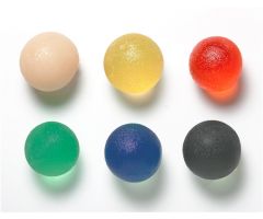 CanDo gel hand exercise ball, small, 6 pc set (1 ea: tan through black)