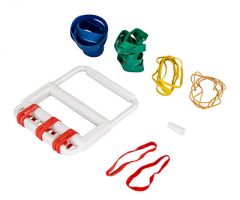 CanDo color-coded rubber band hand exerciser, 50 each (bulk)