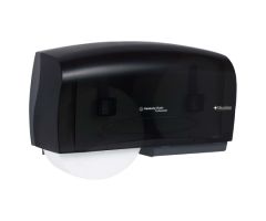 Toilet Tissue Dispenser K-C PROFESSIONAL Black Smoke Plastic Manual Pull Double Roll Wall Mount